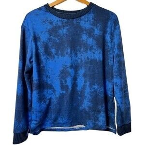 NWT BORN Tie dye Blue Cozy Soft Sleepwear Pajama Top M